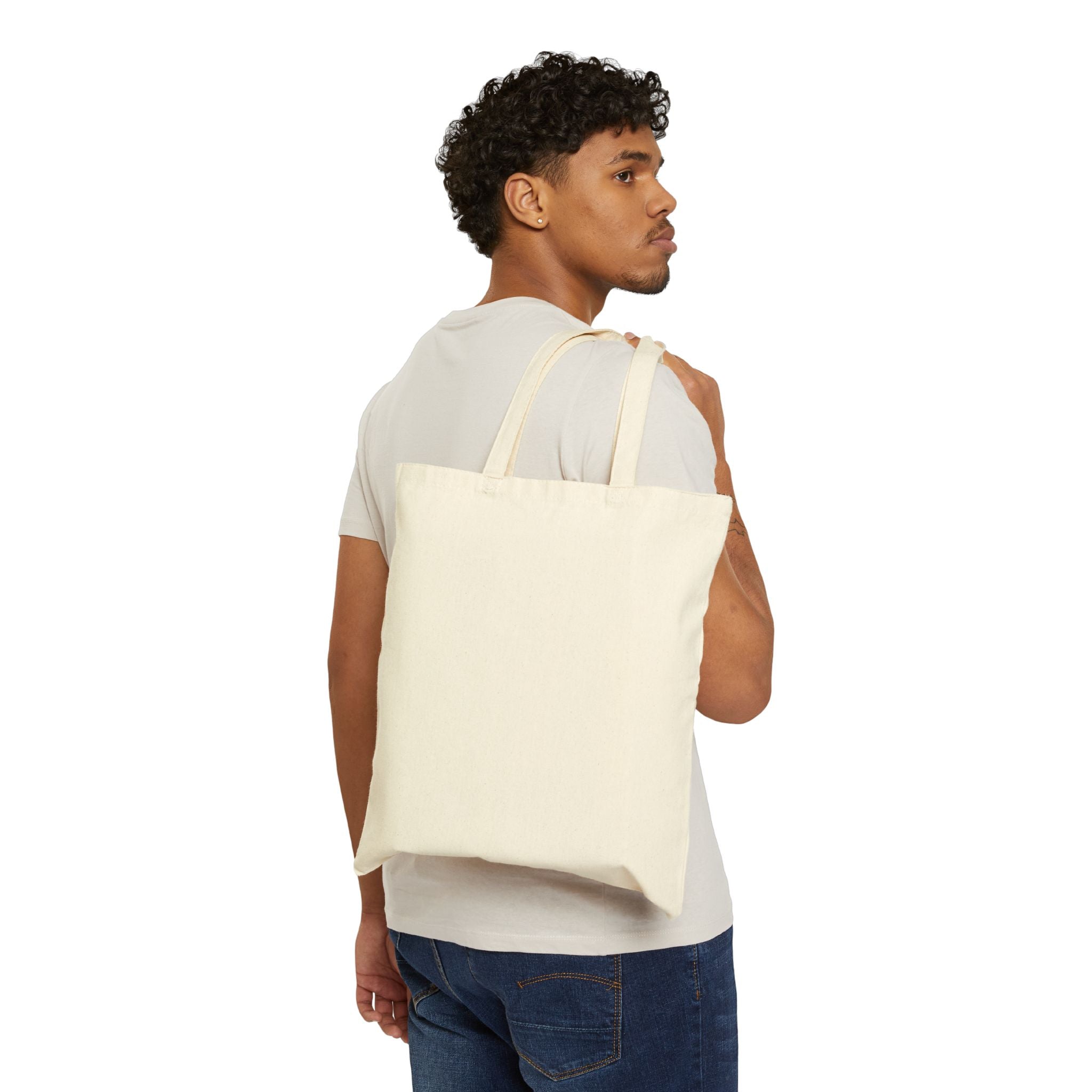Canvas Tote Bag — Golden Retriever with Houseplants Illustration
