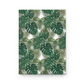 Tropical Palm Hardcover Journal — Green Monstera Leaf Notebook for Travel, Daily Notes & Journaling
