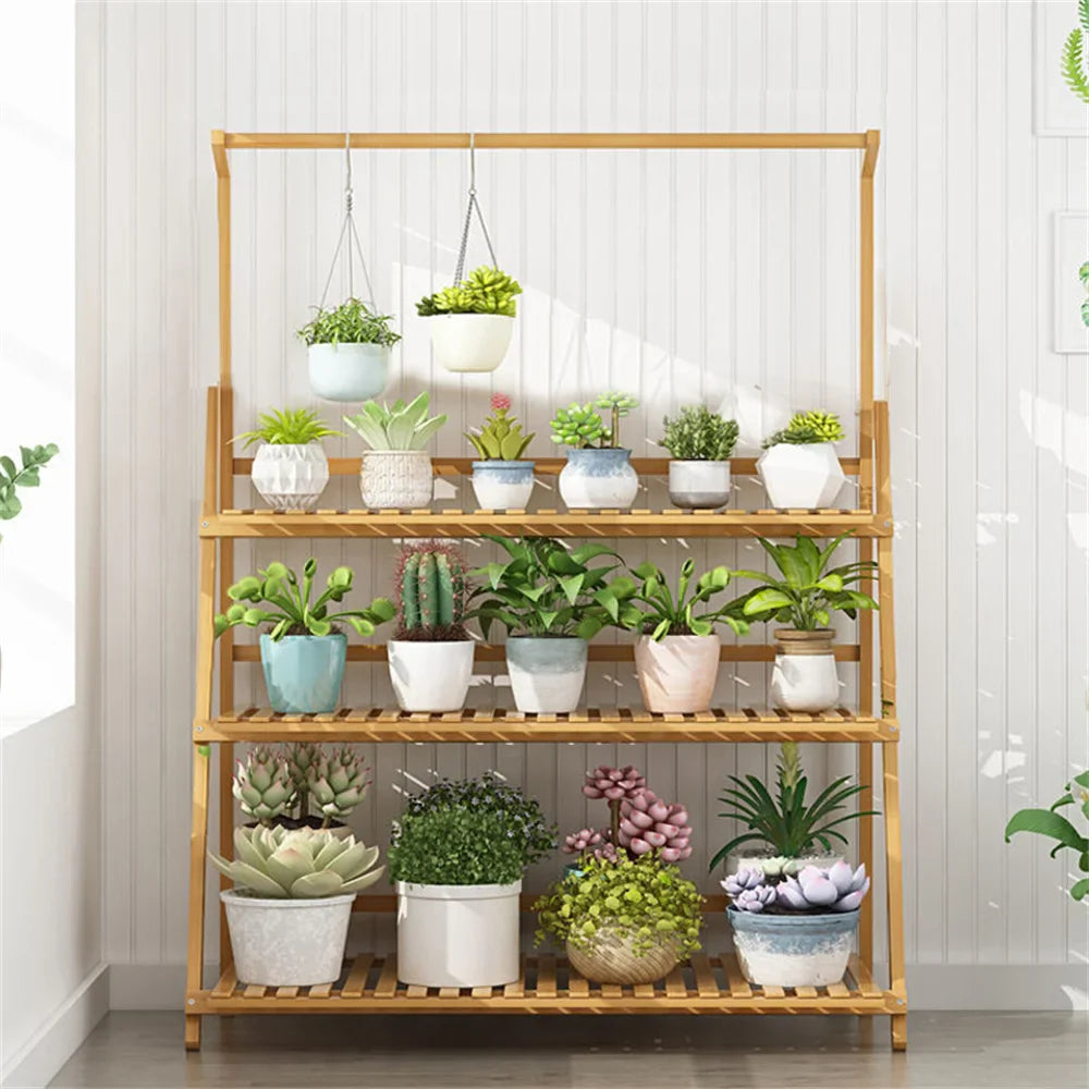 Bamboo Plant Stand Delight