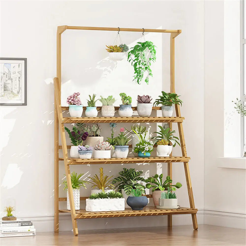 Bamboo Plant Stand Delight